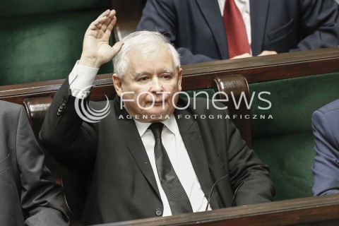  02.12.2015 WARSZAWA SEJM<br />TRZECIE POSIEDZENIE SEJMU VIII KADENCJI<br />N/Z JAROSLAW KACZYNSKI<br /> 