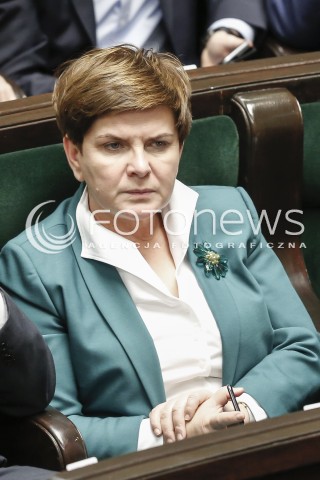  02.12.2015 WARSZAWA SEJM<br />TRZECIE POSIEDZENIE SEJMU VIII KADENCJI<br />N/Z PREMIER BEATA SZYDLO<br /> 