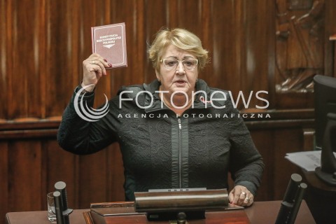  02.12.2015 WARSZAWA SEJM<br />TRZECIE POSIEDZENIE SEJMU VIII KADENCJI<br />N/Z HENRYKA KRZYWONOS<br /> 