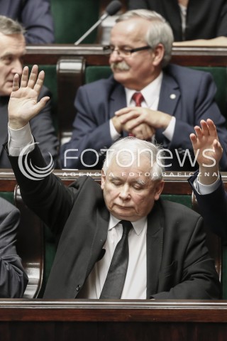  02.12.2015 WARSZAWA SEJM<br />TRZECIE POSIEDZENIE SEJMU VIII KADENCJI<br />N/Z JAROSLAW KACZYNSKI<br /> 