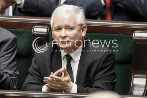  02.12.2015 WARSZAWA SEJM<br />TRZECIE POSIEDZENIE SEJMU VIII KADENCJI<br />N/Z JAROSLAW KACZYNSKI<br /> 