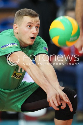  02.12.2015 RZESZOW POLAND<br />SIATKOWKA LIGA MISTRZOW <br />MEN CEV VOLLEYBALL CHAMPIONS LEAGUE 2015/2016<br />MATCH ASSECO RESOVIA - VOLLEY ASSE LENNIK <br />N/Z DAMIAN WOJTASZEK SYLWETKA <br /> 