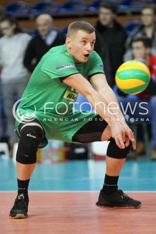  02.12.2015 RZESZOW POLAND<br />SIATKOWKA LIGA MISTRZOW <br />MEN CEV VOLLEYBALL CHAMPIONS LEAGUE 2015/2016<br />MATCH ASSECO RESOVIA - VOLLEY ASSE LENNIK <br />N/Z DAMIAN WOJTASZEK SYLWETKA <br /> 