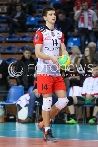  02.12.2015 RZESZOW POLAND<br />SIATKOWKA LIGA MISTRZOW <br />MEN CEV VOLLEYBALL CHAMPIONS LEAGUE 2015/2016<br />MATCH ASSECO RESOVIA - VOLLEY ASSE LENNIK <br />N/Z ALEKSANDER SLIWKA SYLWETKA <br /> 
