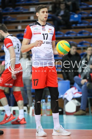  02.12.2015 RZESZOW POLAND<br />SIATKOWKA LIGA MISTRZOW <br />MEN CEV VOLLEYBALL CHAMPIONS LEAGUE 2015/2016<br />MATCH ASSECO RESOVIA - VOLLEY ASSE LENNIK <br />N/Z NIKOLAY PENCHEV ( NIKOLAJ PENCZEW ) SYLWETKA <br /> 