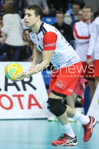  02.12.2015 RZESZOW POLAND<br />SIATKOWKA LIGA MISTRZOW <br />MEN CEV VOLLEYBALL CHAMPIONS LEAGUE 2015/2016<br />MATCH ASSECO RESOVIA - VOLLEY ASSE LENNIK <br />N/Z FABIAN DRZYZGA SYLWETKA <br /> 