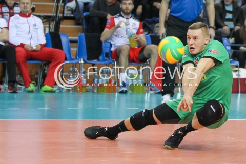  02.12.2015 RZESZOW POLAND<br />SIATKOWKA LIGA MISTRZOW <br />MEN CEV VOLLEYBALL CHAMPIONS LEAGUE 2015/2016<br />MATCH ASSECO RESOVIA - VOLLEY ASSE LENNIK <br />N/Z DAMIAN WOJTASZEK SYLWETKA <br /> 