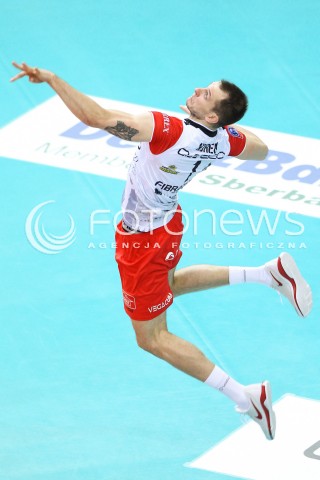  02.12.2015 RZESZOW POLAND<br />SIATKOWKA LIGA MISTRZOW <br />MEN CEV VOLLEYBALL CHAMPIONS LEAGUE 2015/2016<br />MATCH ASSECO RESOVIA - VOLLEY ASSE LENNIK <br />N/Z BARTOSZ KUREK SYLWETKA <br /> 