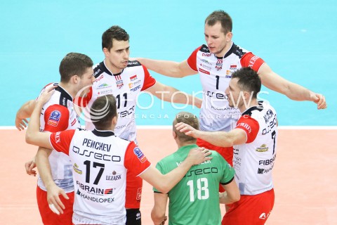  02.12.2015 RZESZOW POLAND<br />SIATKOWKA LIGA MISTRZOW <br />MEN CEV VOLLEYBALL CHAMPIONS LEAGUE 2015/2016<br />MATCH ASSECO RESOVIA - VOLLEY ASSE LENNIK <br />N/Z FABIAN DRZYZGA BARTOSZ KUREK OLIEG ACHREM ( ALEH AKHREM ) RADOSC EMOCJE <br /> 