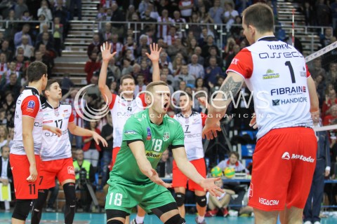  02.12.2015 RZESZOW POLAND<br />SIATKOWKA LIGA MISTRZOW <br />MEN CEV VOLLEYBALL CHAMPIONS LEAGUE 2015/2016<br />MATCH ASSECO RESOVIA - VOLLEY ASSE LENNIK <br />N/Z DAMIAN WOJTASZEK RADOSC EMOCJE <br /> 