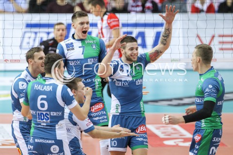  05.12.2015 RZESZOW<br />
SIATKOWKA PLUSLIGA 2015/2016 MEN VOLLEYBALL POLAND POLISH PLUS LIGA LEAGUE SEASON 2015/2016<br />
MECZ ASSECO RESOVIA RZESZOW - AZS POLITECHNIKA WARSZAWSKA<br />
N/Z MICHAL FILIP BARTLOMIEJ LEMANSKI RADOSC EMOCJE <br />
 