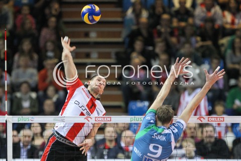  05.12.2015 RZESZOW<br />SIATKOWKA PLUSLIGA 2015/2016 MEN VOLLEYBALL POLAND POLISH PLUS LIGA LEAGUE SEASON 2015/2016<br />MECZ ASSECO RESOVIA RZESZOW - AZS POLITECHNIKA WARSZAWSKA<br />N/Z BARTOSZ KUREK <br /> 