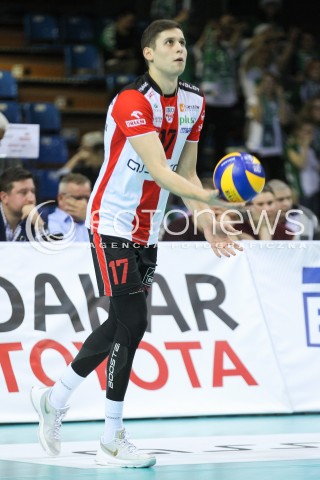  05.12.2015 RZESZOW<br />SIATKOWKA PLUSLIGA 2015/2016 MEN VOLLEYBALL POLAND POLISH PLUS LIGA LEAGUE SEASON 2015/2016<br />MECZ ASSECO RESOVIA RZESZOW - AZS POLITECHNIKA WARSZAWSKA<br />N/Z NIKOLAY PENCHEV ( NIKOLAJ PENCZEW ) SYLWETKA <br /> 