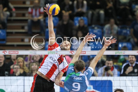  05.12.2015 RZESZOW<br />SIATKOWKA PLUSLIGA 2015/2016 MEN VOLLEYBALL POLAND POLISH PLUS LIGA LEAGUE SEASON 2015/2016<br />MECZ ASSECO RESOVIA RZESZOW - AZS POLITECHNIKA WARSZAWSKA<br />N/Z DOMINIK WITCZAK <br /> 