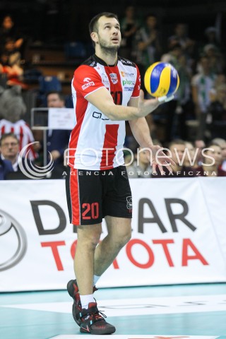  05.12.2015 RZESZOW<br />
SIATKOWKA PLUSLIGA 2015/2016 MEN VOLLEYBALL POLAND POLISH PLUS LIGA LEAGUE SEASON 2015/2016<br />
MECZ ASSECO RESOVIA RZESZOW - AZS POLITECHNIKA WARSZAWSKA<br />
N/Z DOMINIK WITCZAK SYLWETKA <br />
 