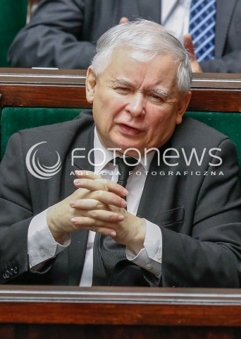  09.12.2015 WARSZAWA SEJM<br />CZWARTE POSIEDZENIE SEJMU VIII KADENCJI<br />N/Z JAROSLAW KACZYNSKI<br /> 
