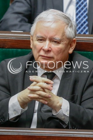  09.12.2015 WARSZAWA SEJM<br />CZWARTE POSIEDZENIE SEJMU VIII KADENCJI<br />N/Z JAROSLAW KACZYNSKI<br /> 
