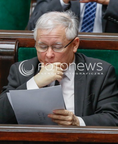  09.12.2015 WARSZAWA SEJM<br />CZWARTE POSIEDZENIE SEJMU VIII KADENCJI<br />N/Z JAROSLAW KACZYNSKI<br /> 