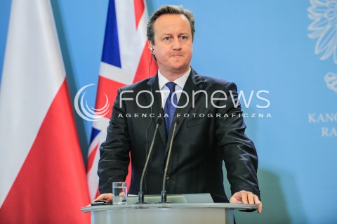  10.12.2015 WARSZAWA<br />WIZYTA PREMIERA WIELKIEJ BRYTANII<br />KONFERENCJA PRASOWA<br />N/Z PREMIER WIELKIEJ BRYTANII DAVID CAMERON<br /> 