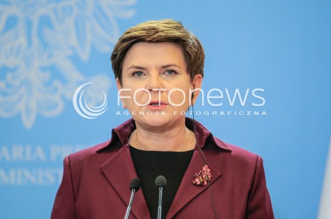  10.12.2015 WARSZAWA<br />WIZYTA PREMIERA WIELKIEJ BRYTANII<br />KONFERENCJA PRASOWA<br />N/Z PREMIER RP BEATA SZYDLO<br /> 