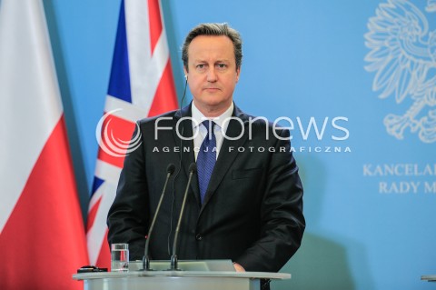  10.12.2015 WARSZAWA<br />WIZYTA PREMIERA WIELKIEJ BRYTANII<br />KONFERENCJA PRASOWA<br />N/Z PREMIER WIELKIEJ BRYTANII DAVID CAMERON<br /> 