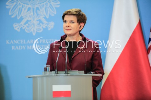  10.12.2015 WARSZAWA<br />WIZYTA PREMIERA WIELKIEJ BRYTANII<br />KONFERENCJA PRASOWA<br />N/Z PREMIER RP BEATA SZYDLO<br /> 