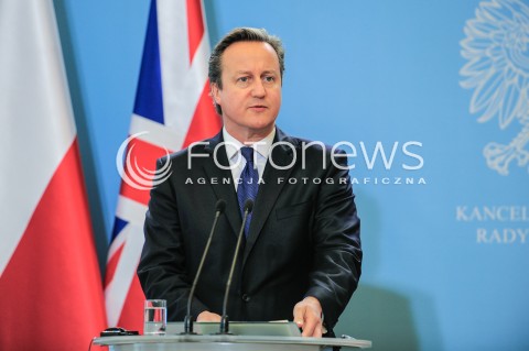  10.12.2015 WARSZAWA<br />WIZYTA PREMIERA WIELKIEJ BRYTANII<br />KONFERENCJA PRASOWA<br />N/Z PREMIER WIELKIEJ BRYTANII DAVID CAMERON<br /> 