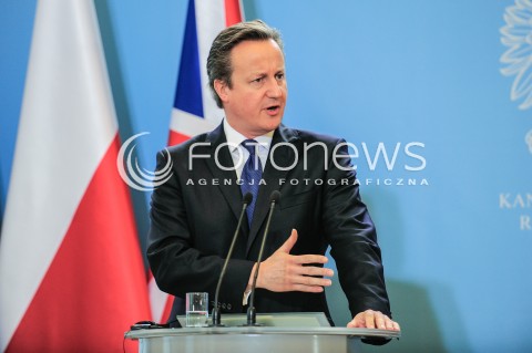  10.12.2015 WARSZAWA<br />WIZYTA PREMIERA WIELKIEJ BRYTANII<br />KONFERENCJA PRASOWA<br />N/Z PREMIER WIELKIEJ BRYTANII DAVID CAMERON<br /> 