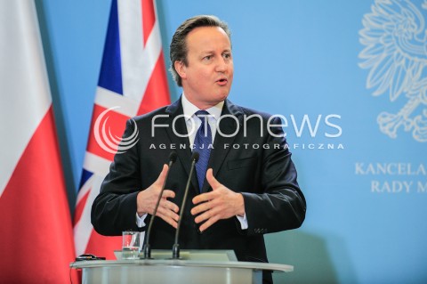  10.12.2015 WARSZAWA<br />WIZYTA PREMIERA WIELKIEJ BRYTANII<br />KONFERENCJA PRASOWA<br />N/Z PREMIER WIELKIEJ BRYTANII DAVID CAMERON<br /> 