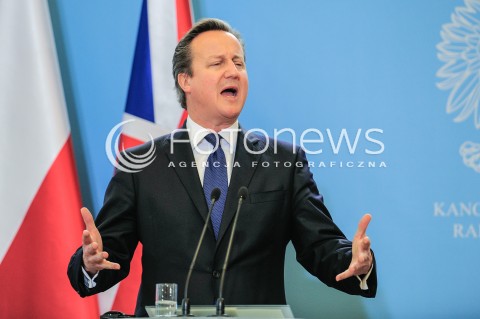  10.12.2015 WARSZAWA<br />WIZYTA PREMIERA WIELKIEJ BRYTANII<br />KONFERENCJA PRASOWA<br />N/Z PREMIER WIELKIEJ BRYTANII DAVID CAMERON<br /> 