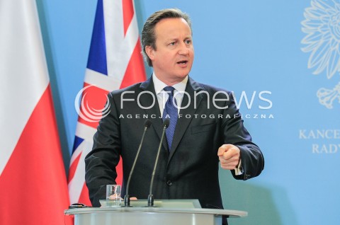  10.12.2015 WARSZAWA<br />WIZYTA PREMIERA WIELKIEJ BRYTANII<br />KONFERENCJA PRASOWA<br />N/Z PREMIER WIELKIEJ BRYTANII DAVID CAMERON<br /> 