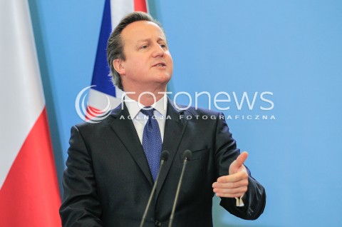  10.12.2015 WARSZAWA<br />WIZYTA PREMIERA WIELKIEJ BRYTANII<br />KONFERENCJA PRASOWA<br />N/Z PREMIER WIELKIEJ BRYTANII DAVID CAMERON<br /> 