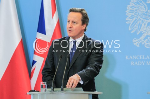  10.12.2015 WARSZAWA<br />WIZYTA PREMIERA WIELKIEJ BRYTANII<br />KONFERENCJA PRASOWA<br />N/Z PREMIER WIELKIEJ BRYTANII DAVID CAMERON<br /> 