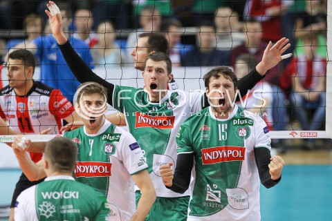  12.12.2015 RZESZOW<br />SIATKOWKA PLUSLIGA 2015/2016 MEN VOLLEYBALL POLAND POLISH PLUS LIGA LEAGUE SEASON 2015/2016<br />MECZ ASSECO RESOVIA RZESZOW - INDYKPOL AZS OLSZTYN<br />N/Z THOMAS KOELEWIJN BARTOSZ BEDNORZ BRAM VAN DEN DRIES RADOSC EMOCJE <br /> 