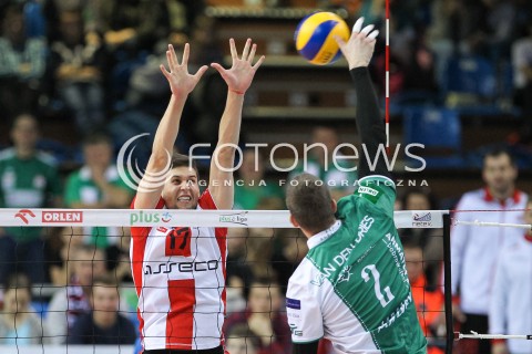  12.12.2015 RZESZOW<br />SIATKOWKA PLUSLIGA 2015/2016 MEN VOLLEYBALL POLAND POLISH PLUS LIGA LEAGUE SEASON 2015/2016<br />MECZ ASSECO RESOVIA RZESZOW - INDYKPOL AZS OLSZTYN<br />N/Z NIKOLAY PENCHEV ( NIKOLAJ PENCZEW ) BLOK<br /> 
