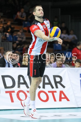  12.12.2015 RZESZOW<br />SIATKOWKA PLUSLIGA 2015/2016 MEN VOLLEYBALL POLAND POLISH PLUS LIGA LEAGUE SEASON 2015/2016<br />MECZ ASSECO RESOVIA RZESZOW - INDYKPOL AZS OLSZTYN<br />N/Z BARTOSZ KUREK SYLWETKA <br /> 