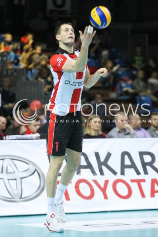  12.12.2015 RZESZOW<br />SIATKOWKA PLUSLIGA 2015/2016 MEN VOLLEYBALL POLAND POLISH PLUS LIGA LEAGUE SEASON 2015/2016<br />MECZ ASSECO RESOVIA RZESZOW - INDYKPOL AZS OLSZTYN<br />N/Z BARTOSZ KUREK SYLWETKA <br /> 