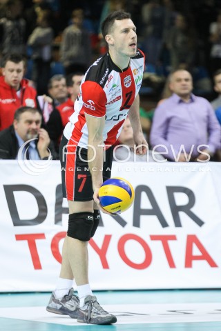 12.12.2015 RZESZOW<br />SIATKOWKA PLUSLIGA 2015/2016 MEN VOLLEYBALL POLAND POLISH PLUS LIGA LEAGUE SEASON 2015/2016<br />MECZ ASSECO RESOVIA RZESZOW - INDYKPOL AZS OLSZTYN<br />N/Z OLIEG ACHREM ( ALEH AKHREM ) SYLWETKA <br /> 