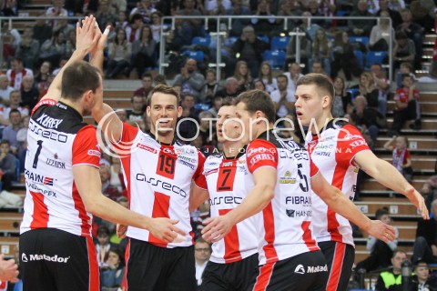  12.12.2015 RZESZOW<br />SIATKOWKA PLUSLIGA 2015/2016 MEN VOLLEYBALL POLAND POLISH PLUS LIGA LEAGUE SEASON 2015/2016<br />MECZ ASSECO RESOVIA RZESZOW - INDYKPOL AZS OLSZTYN<br />N/Z RUSSELL HOLMES OLIEG ACHREM ( ALEH AKHREM ) RUSSELL HOLMES RADOSC EMOCJE <br /> 