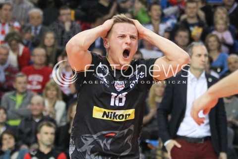  12.12.2015 RZESZOW<br />SIATKOWKA PLUSLIGA 2015/2016 MEN VOLLEYBALL POLAND POLISH PLUS LIGA LEAGUE SEASON 2015/2016<br />MECZ ASSECO RESOVIA RZESZOW - INDYKPOL AZS OLSZTYN<br />N/Z DAMIAN WOJTASZEK RADOSC EMOCJE <br /> 