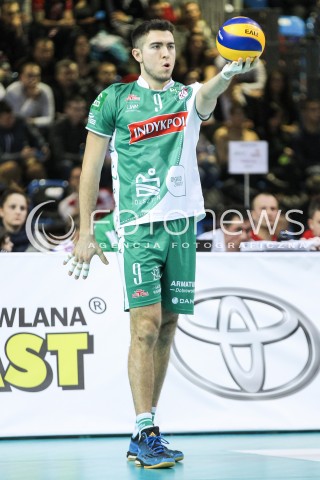  12.12.2015 RZESZOW<br />SIATKOWKA PLUSLIGA 2015/2016 MEN VOLLEYBALL POLAND POLISH PLUS LIGA LEAGUE SEASON 2015/2016<br />MECZ ASSECO RESOVIA RZESZOW - INDYKPOL AZS OLSZTYN<br />N/Z PAWEL ADAMAJTIS SYLWETKA <br /> 
