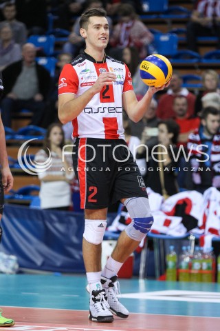  12.12.2015 RZESZOW<br />SIATKOWKA PLUSLIGA 2015/2016 MEN VOLLEYBALL POLAND POLISH PLUS LIGA LEAGUE SEASON 2015/2016<br />MECZ ASSECO RESOVIA RZESZOW - INDYKPOL AZS OLSZTYN<br />N/Z THOMAS JAESCHKE SYLWETKA <br /> 
