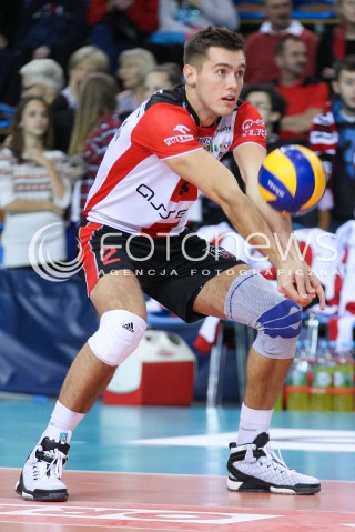  12.12.2015 RZESZOW<br />SIATKOWKA PLUSLIGA 2015/2016 MEN VOLLEYBALL POLAND POLISH PLUS LIGA LEAGUE SEASON 2015/2016<br />MECZ ASSECO RESOVIA RZESZOW - INDYKPOL AZS OLSZTYN<br />N/Z THOMAS JAESCHKE SYLWETKA <br /> 