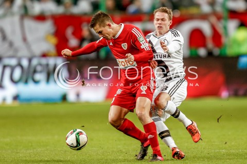  13.12.2015 WARSZAWA PILKA NOZNA <br />FOOTBALL EKSTRAKLASA STADION LEGII<br />MECZ LEGIA WARSZAWA - PIAST GLIWICE<br />N/Z MARCIN PIETROWSKI ONDREJ DUDA<br /> 