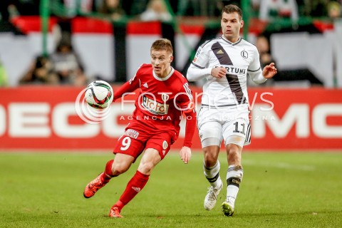  13.12.2015 WARSZAWA PILKA NOZNA <br />FOOTBALL EKSTRAKLASA STADION LEGII<br />MECZ LEGIA WARSZAWA - PIAST GLIWICE<br />N/Z RADOSLAW MURAWSKI NEMANJA NIKOLIC<br /> 