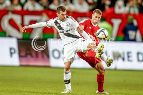  13.12.2015 WARSZAWA PILKA NOZNA <br />FOOTBALL EKSTRAKLASA STADION LEGII<br />MECZ LEGIA WARSZAWA - PIAST GLIWICE<br />N/Z RADOSLAW MURAWSKI NEMANJA NIKOLIC<br /> 