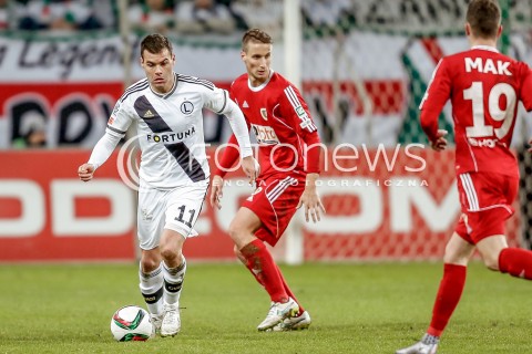  13.12.2015 WARSZAWA PILKA NOZNA <br />FOOTBALL EKSTRAKLASA STADION LEGII<br />MECZ LEGIA WARSZAWA - PIAST GLIWICE<br />N/Z NEMANJA NIKOLIC<br /> 