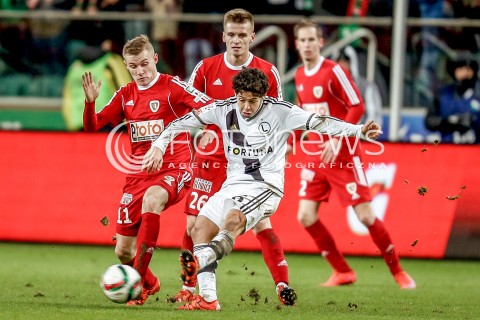  13.12.2015 WARSZAWA PILKA NOZNA <br />FOOTBALL EKSTRAKLASA STADION LEGII<br />MECZ LEGIA WARSZAWA - PIAST GLIWICE<br />N/Z GUILHERME PAWEL MOSKWIK<br /> 