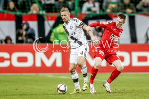  13.12.2015 WARSZAWA PILKA NOZNA <br />FOOTBALL EKSTRAKLASA STADION LEGII<br />MECZ LEGIA WARSZAWA - PIAST GLIWICE<br />N/Z IGOR LEWCZUK JOSIP BARISIC<br /> 