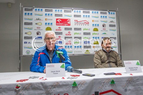  16.12.2015 RZESZOW SIATKOWKA <br />PREZENTACJA NOWEGO TRENERA DEVELOPRES SKYRES RZESZOW<br />N/Z JACEK SKROK WIESLAW KOZIEL<br /> 
